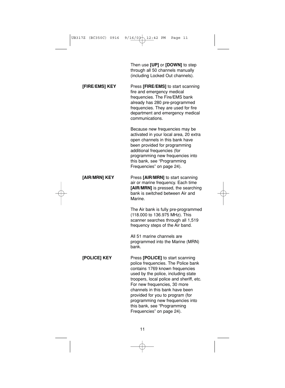 Uniden BC350C User Manual | Page 15 / 40