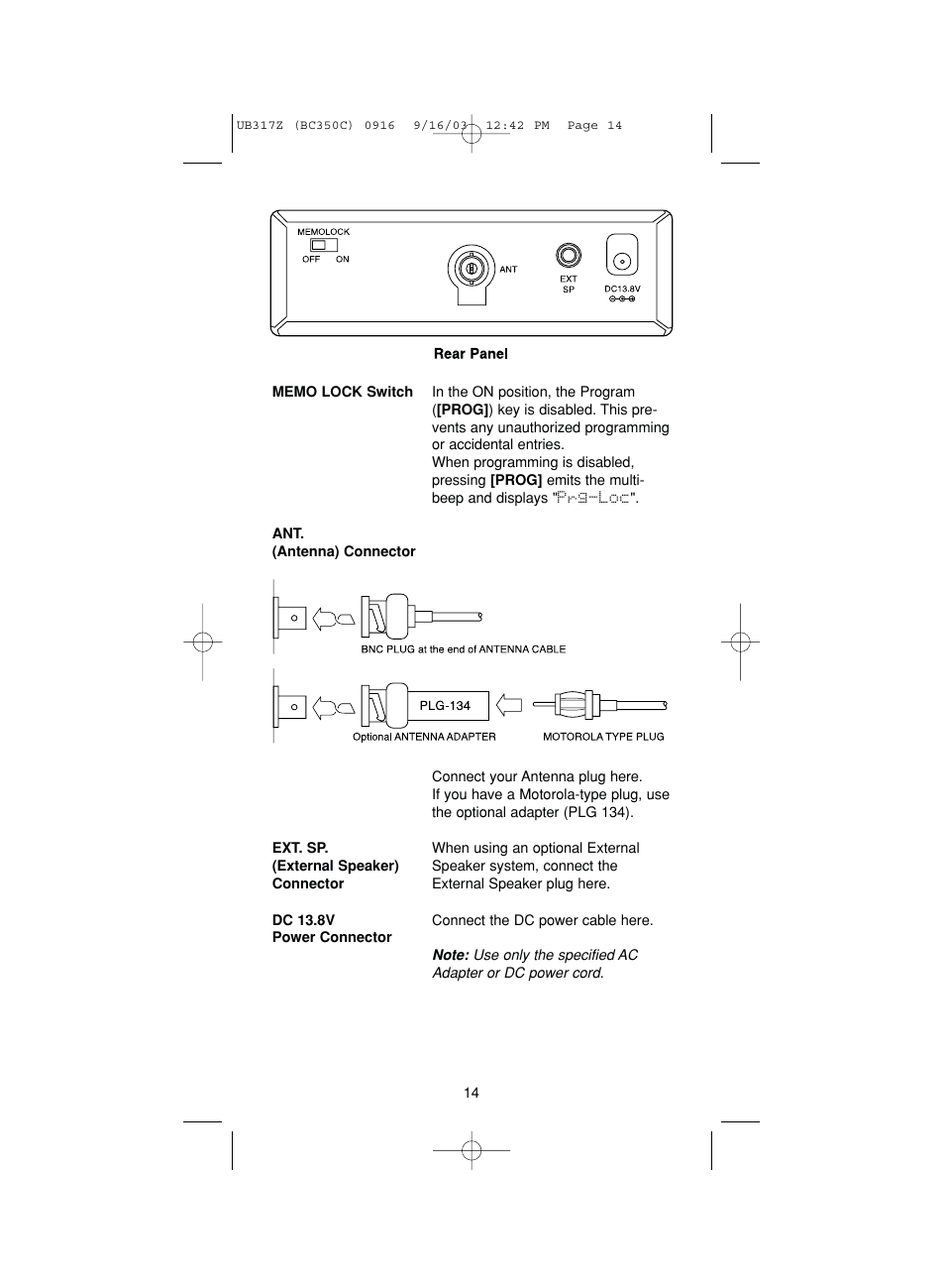 Uniden BC350C User Manual | Page 18 / 40
