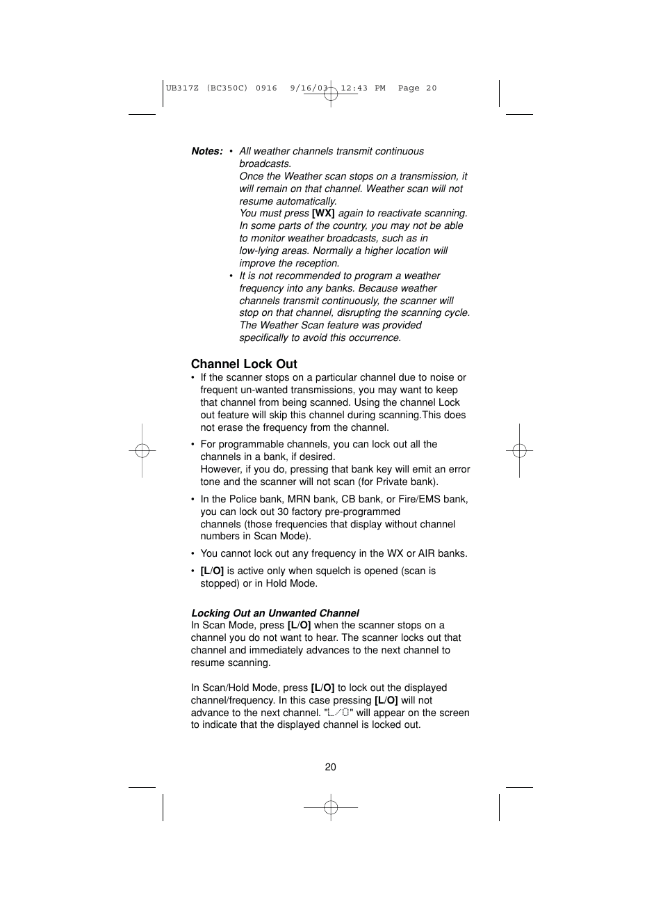 Uniden BC350C User Manual | Page 24 / 40