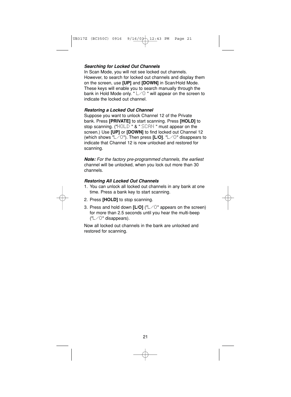 Uniden BC350C User Manual | Page 25 / 40