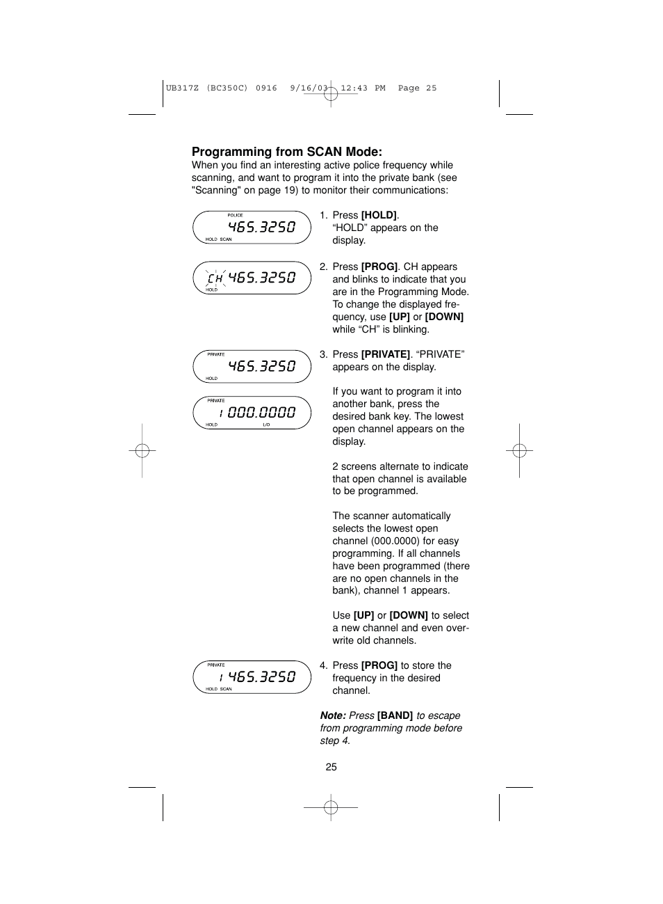 Uniden BC350C User Manual | Page 29 / 40