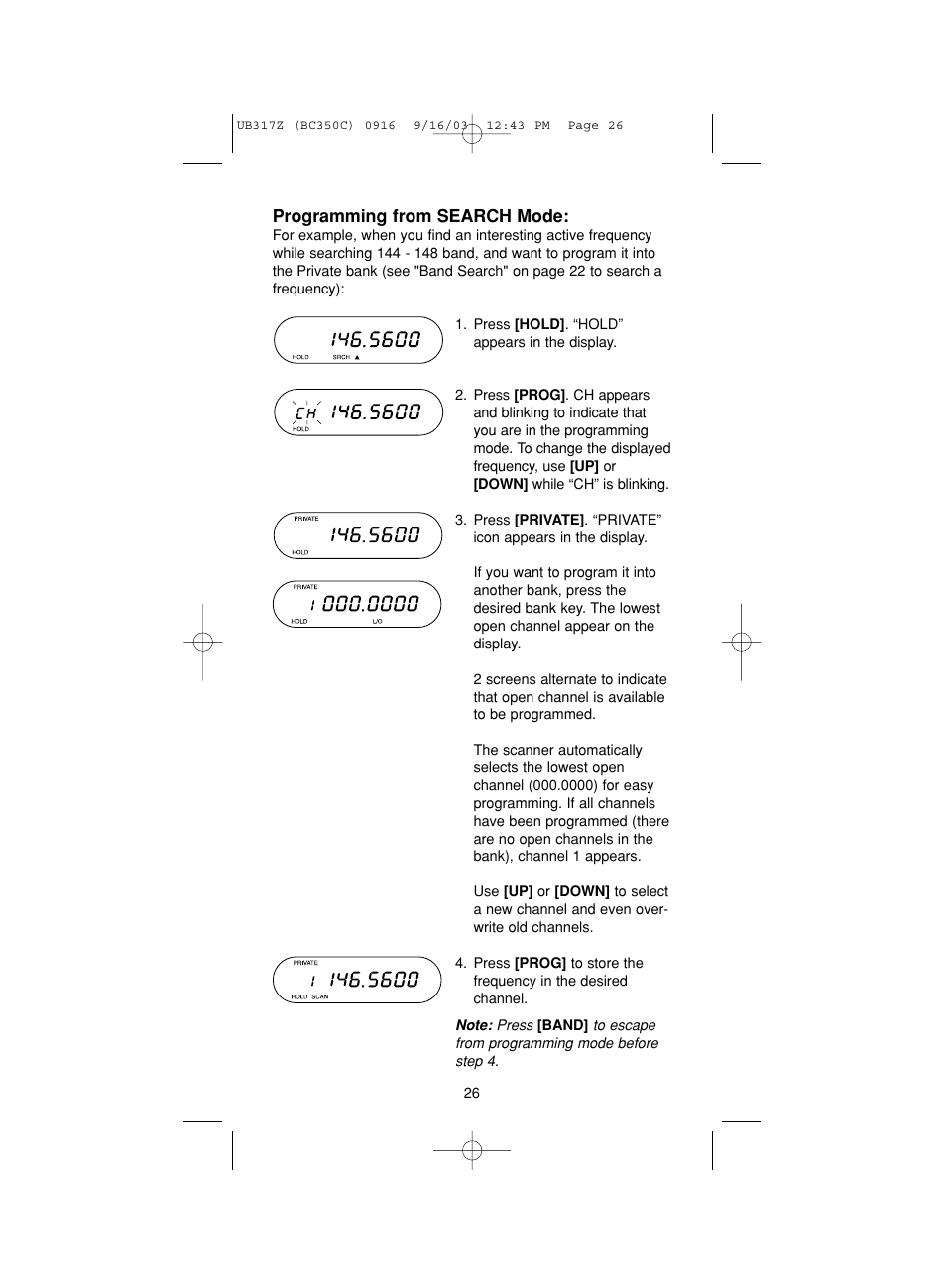 Uniden BC350C User Manual | Page 30 / 40