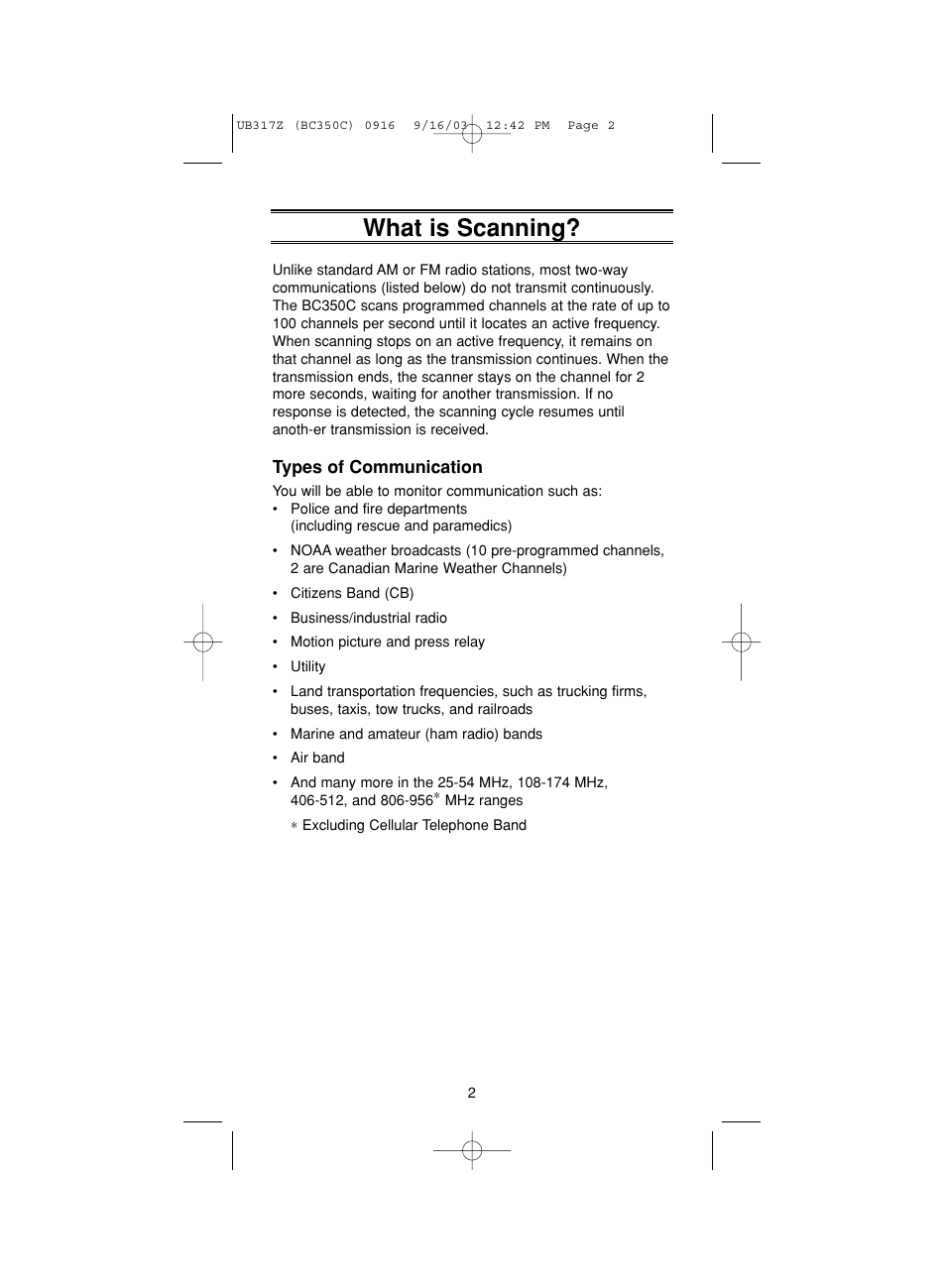 What is scanning | Uniden BC350C User Manual | Page 6 / 40