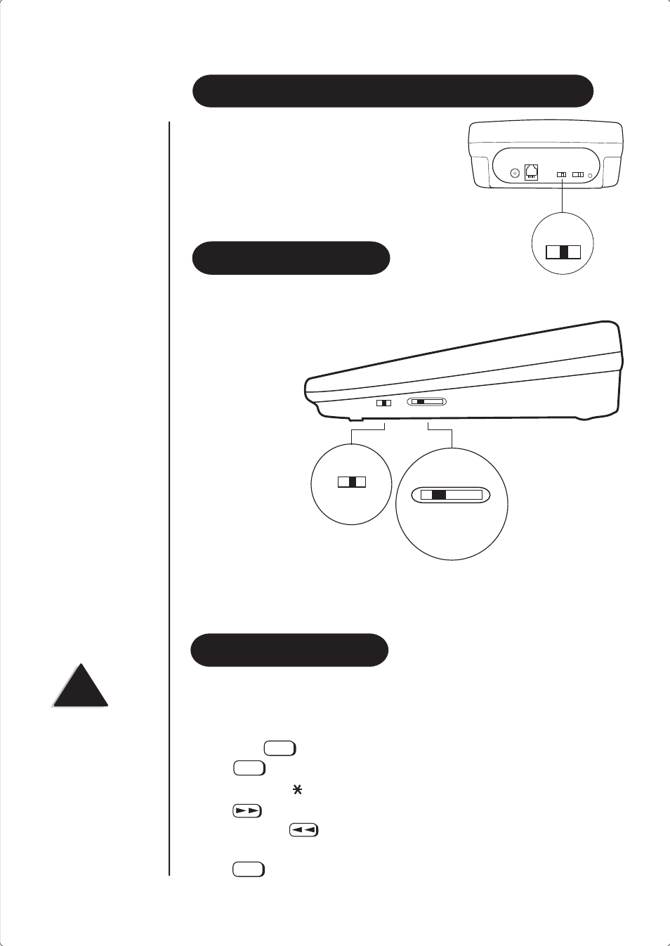 Volume control, Seting the clock, Adjusting the ringer volume and tone | Ringer volume control, Handset volume control, Speaker volume control | Uniden FP 107 User Manual | Page 10 / 28
