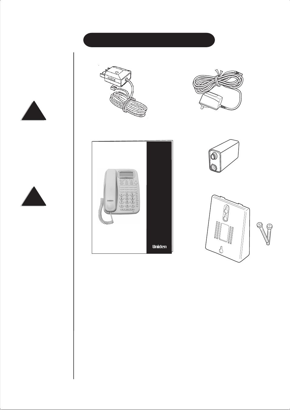 Fp 107, Owner’s, Manual | Supplied with your fp107 | Uniden FP 107 User Manual | Page 8 / 28