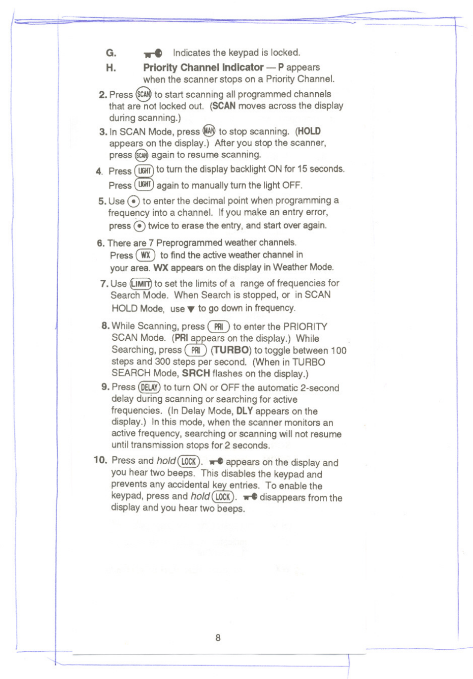 Uniden UBC220XLT User Manual | Page 10 / 30