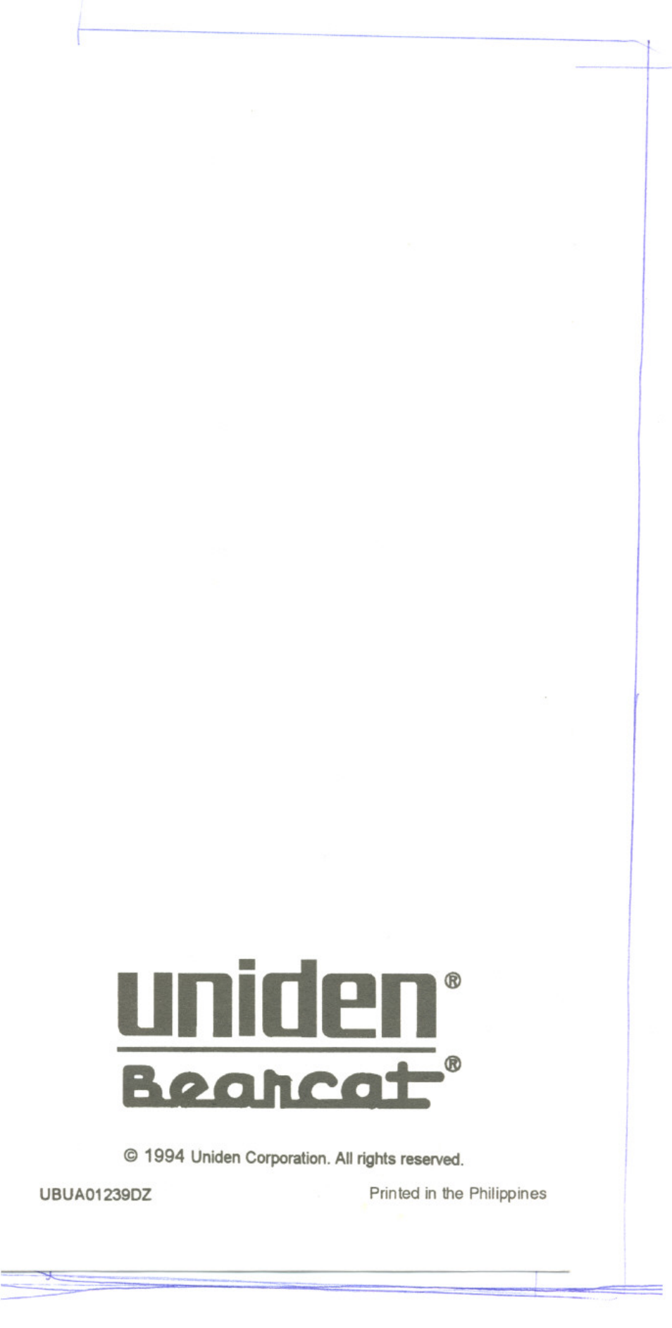 Uniden | Uniden UBC220XLT User Manual | Page 30 / 30