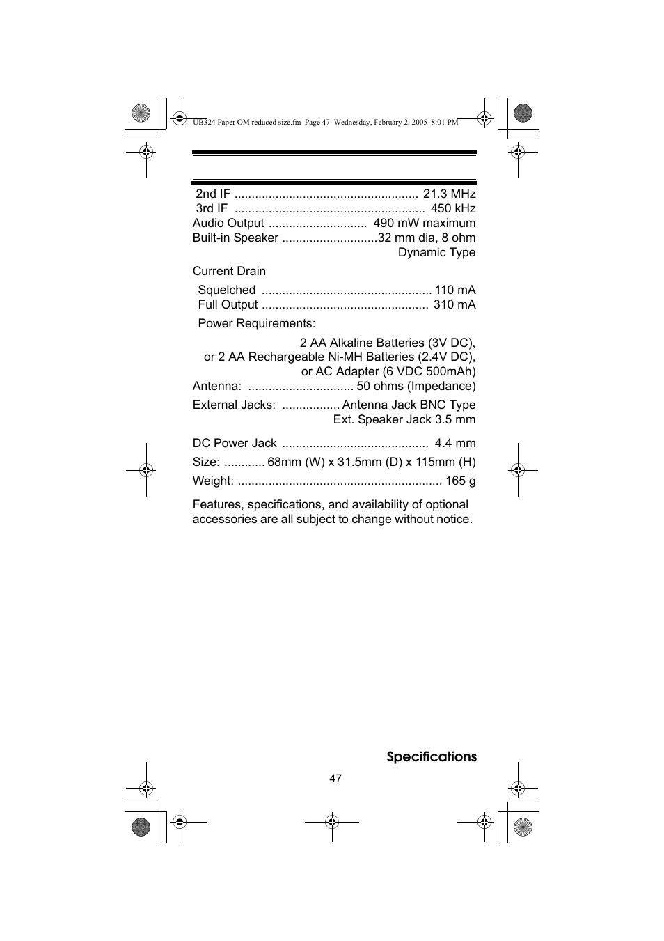 Uniden UBC92XLT User Manual | Page 47 / 52