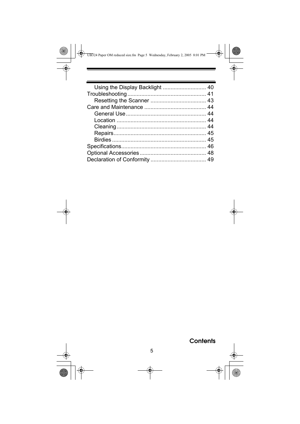 Uniden UBC92XLT User Manual | Page 5 / 52