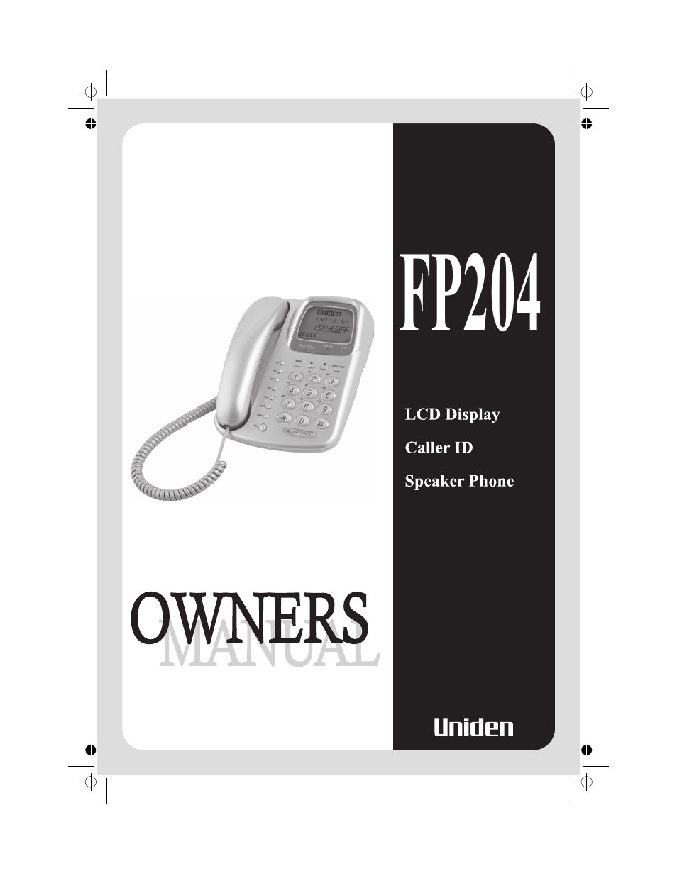 Uniden FP204 User Manual | 12 pages