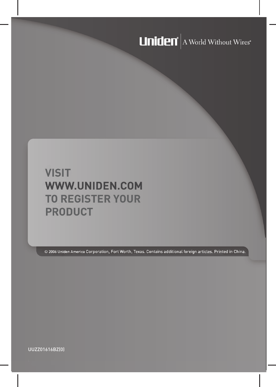 Uniden DCX730 Series User Manual | Page 20 / 20