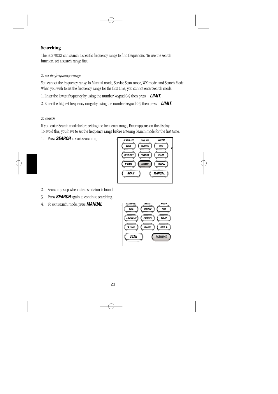 Uniden BC 278CLT User Manual | Page 24 / 44