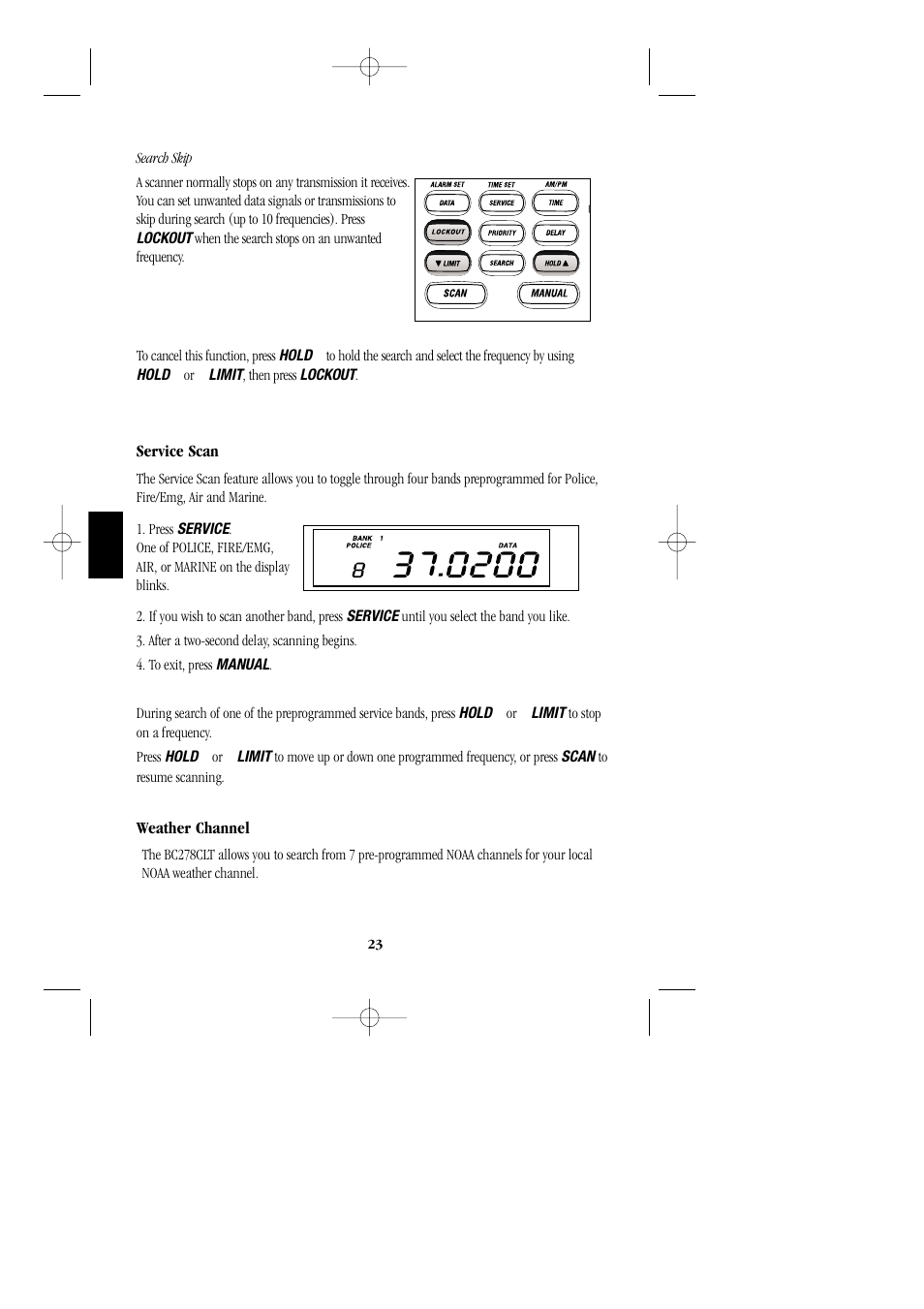 Uniden BC 278CLT User Manual | Page 26 / 44