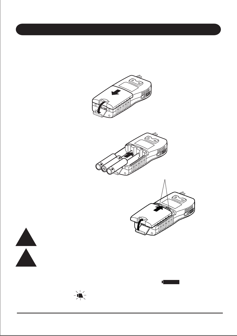 Getting started, Low battery alert, Installing the batteries | Uniden UH037 User Manual | Page 5 / 11