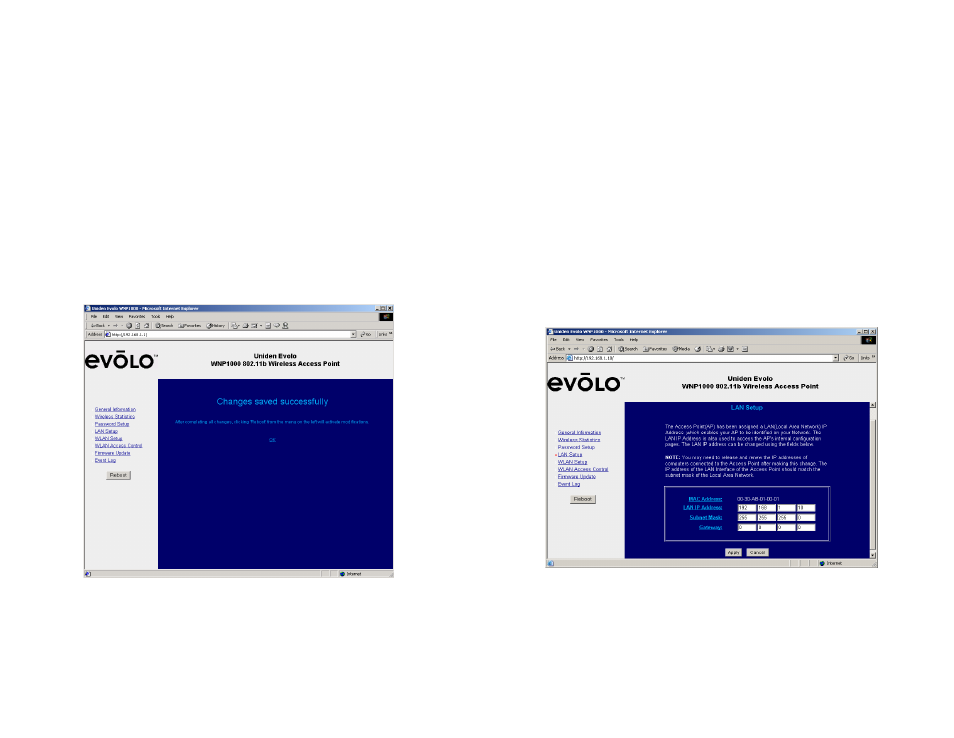 Access point configuration | Uniden WNP1000 User Manual | Page 8 / 29