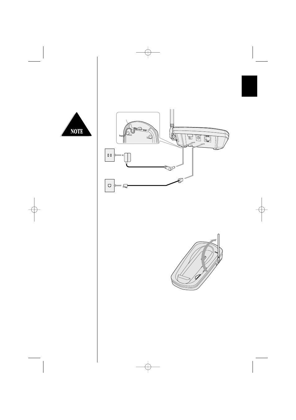 Connect the base unit | Uniden EXS 2010 User Manual | Page 7 / 28