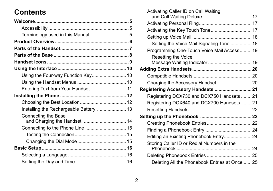 Uniden DCT736 User Manual | Page 2 / 56