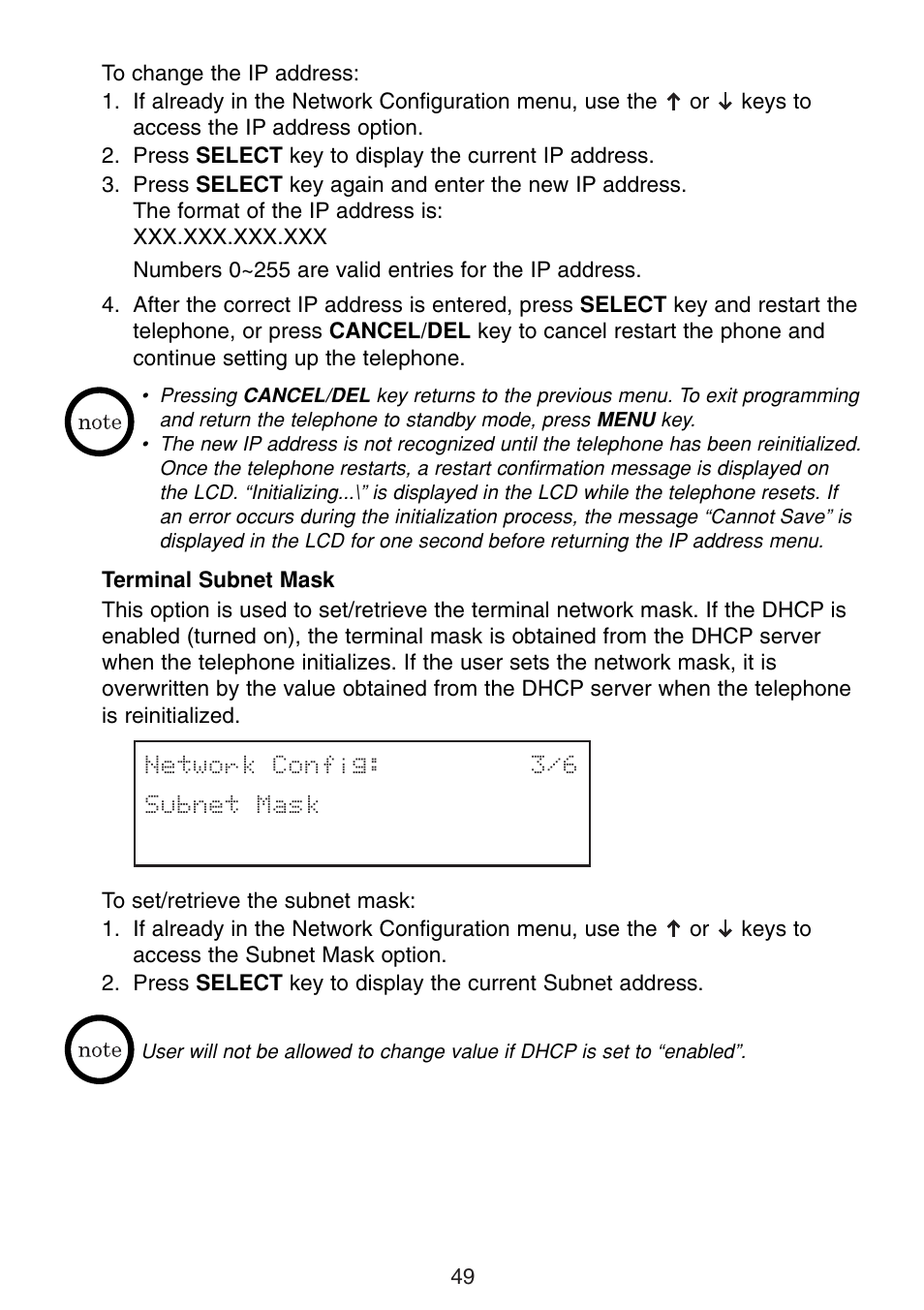 Terminal subnet mask | Uniden UIP300G User Manual | Page 51 / 77