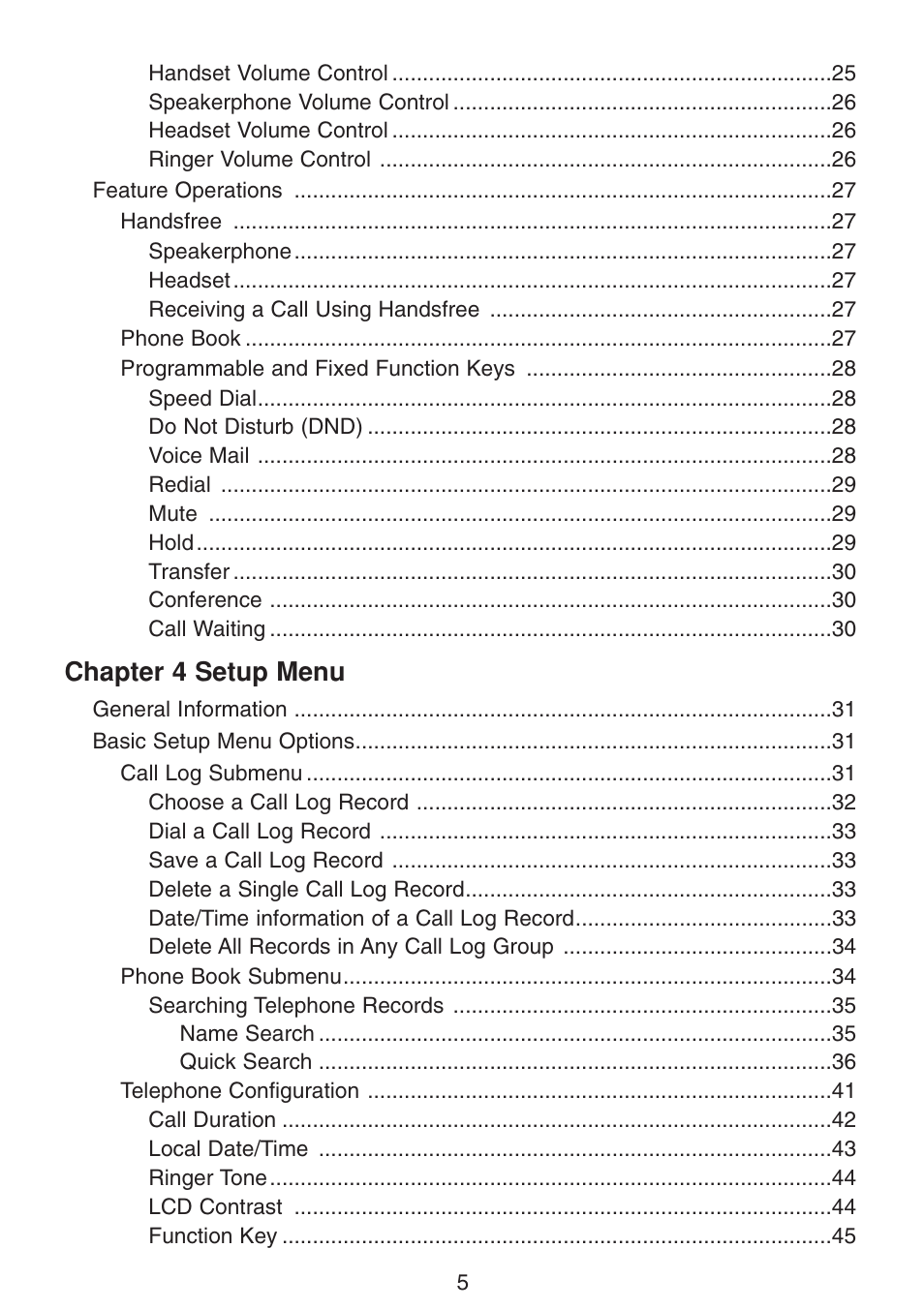 Chapter 4 setup menu | Uniden UIP300G User Manual | Page 7 / 77