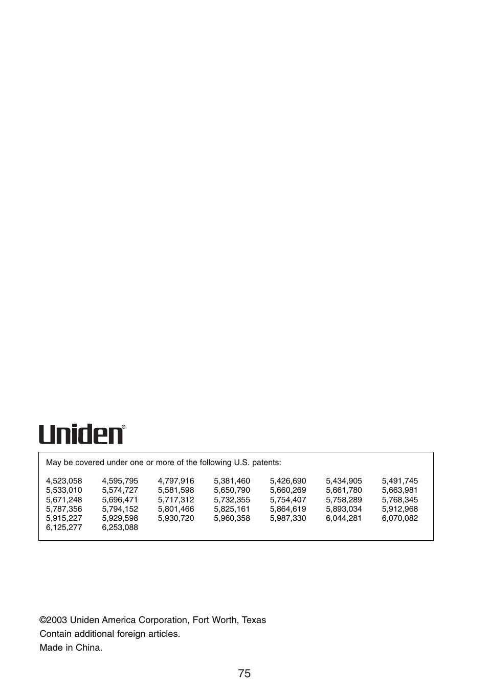 Uniden UIP300G User Manual | Page 77 / 77