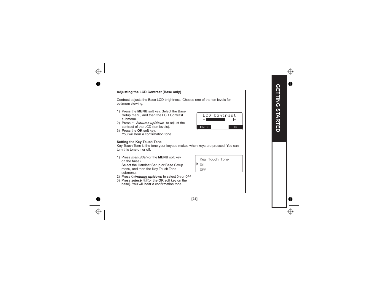 Getting st arted | Uniden WDECT 2345+1 User Manual | Page 25 / 92