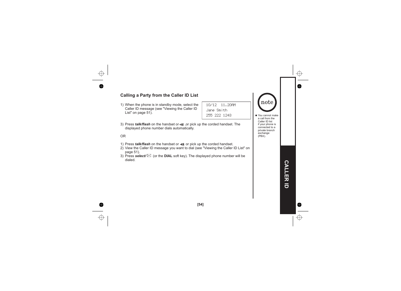 Caller id | Uniden WDECT 2345+1 User Manual | Page 55 / 92
