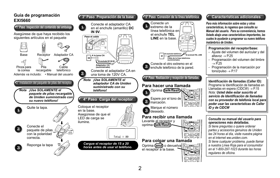 Uniden EXI5660 Series User Manual | Page 3 / 48