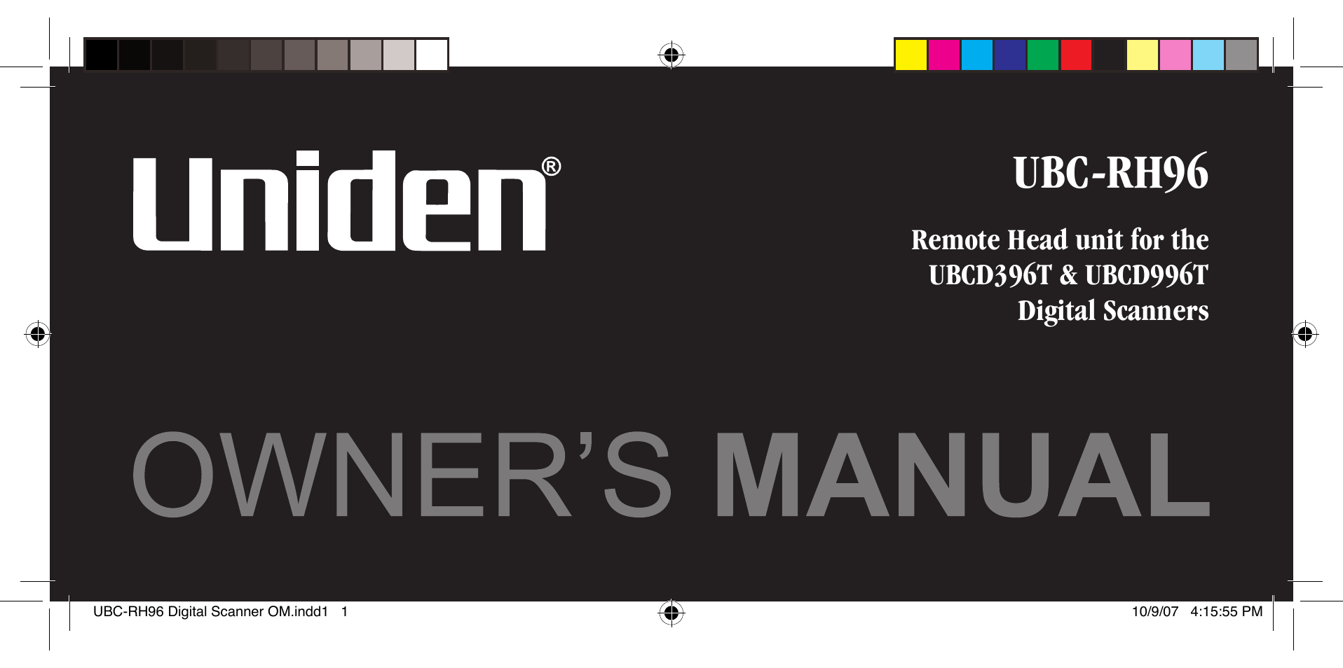 Uniden UBC-RH96 User Manual | 28 pages