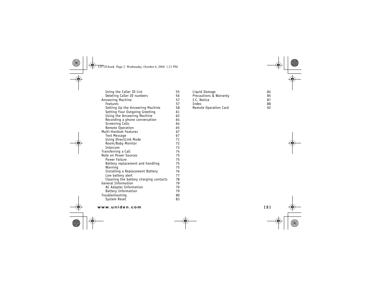 Uniden DMX 778 Series User Manual | Page 3 / 96