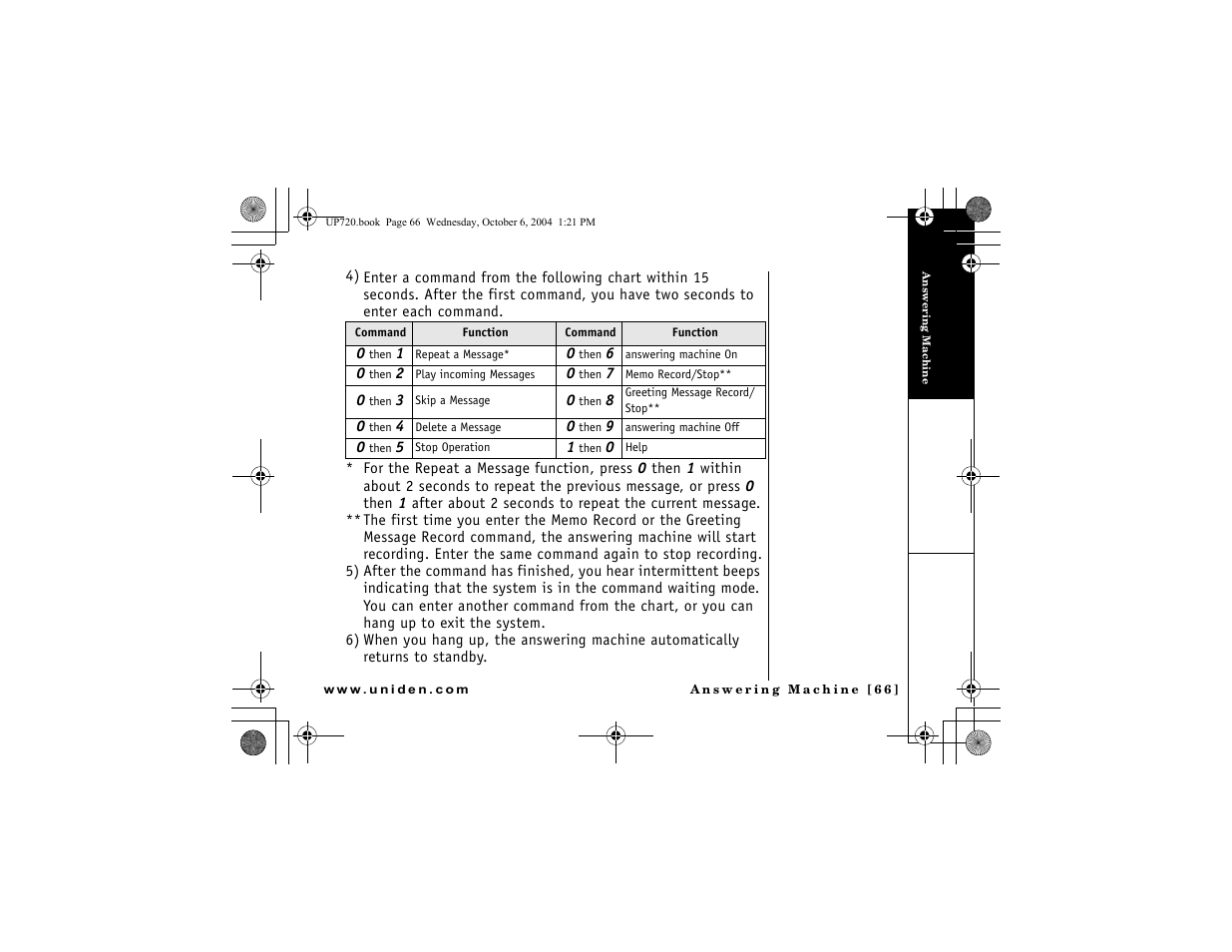 Uniden DMX 778 Series User Manual | Page 67 / 96