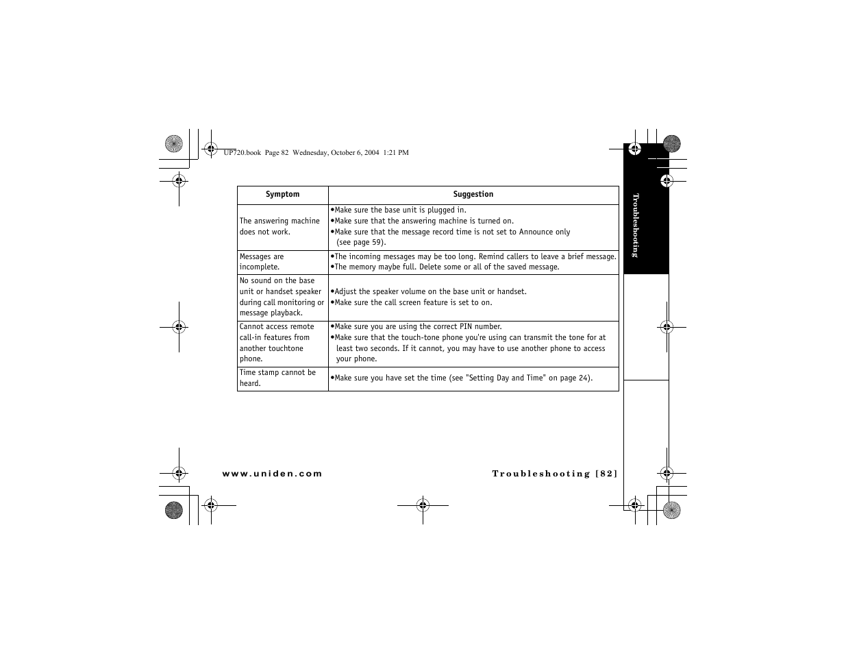 Uniden DMX 778 Series User Manual | Page 83 / 96