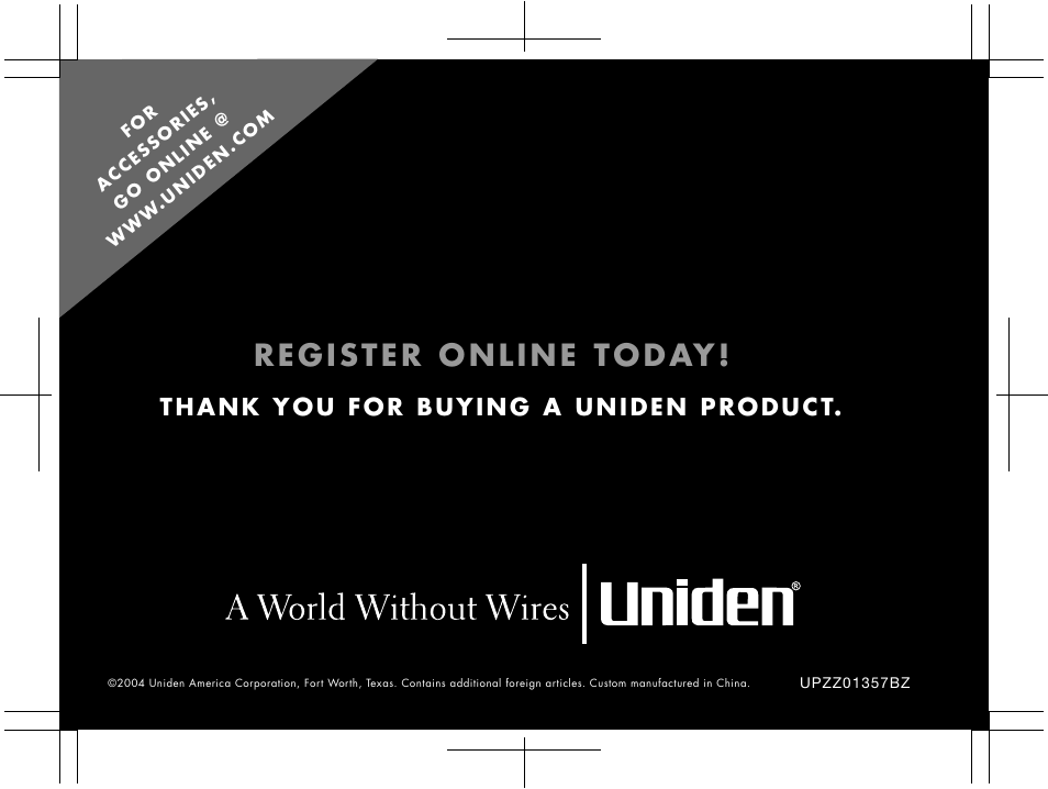 Uniden DMX 778 Series User Manual | Page 96 / 96