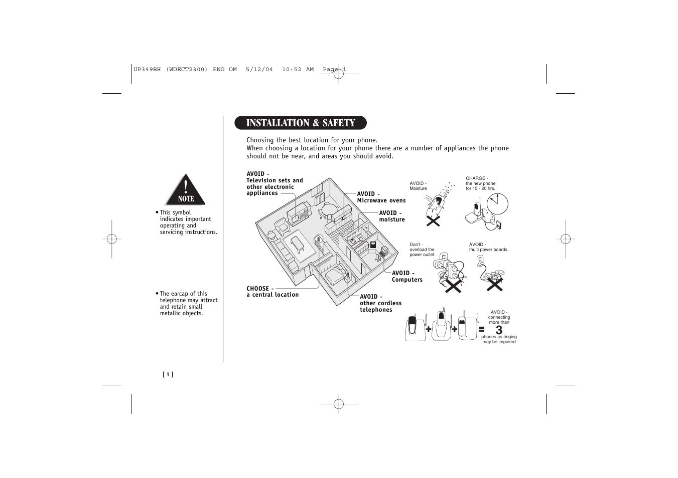 Installation & safety | Uniden 2300 User Manual | Page 2 / 48