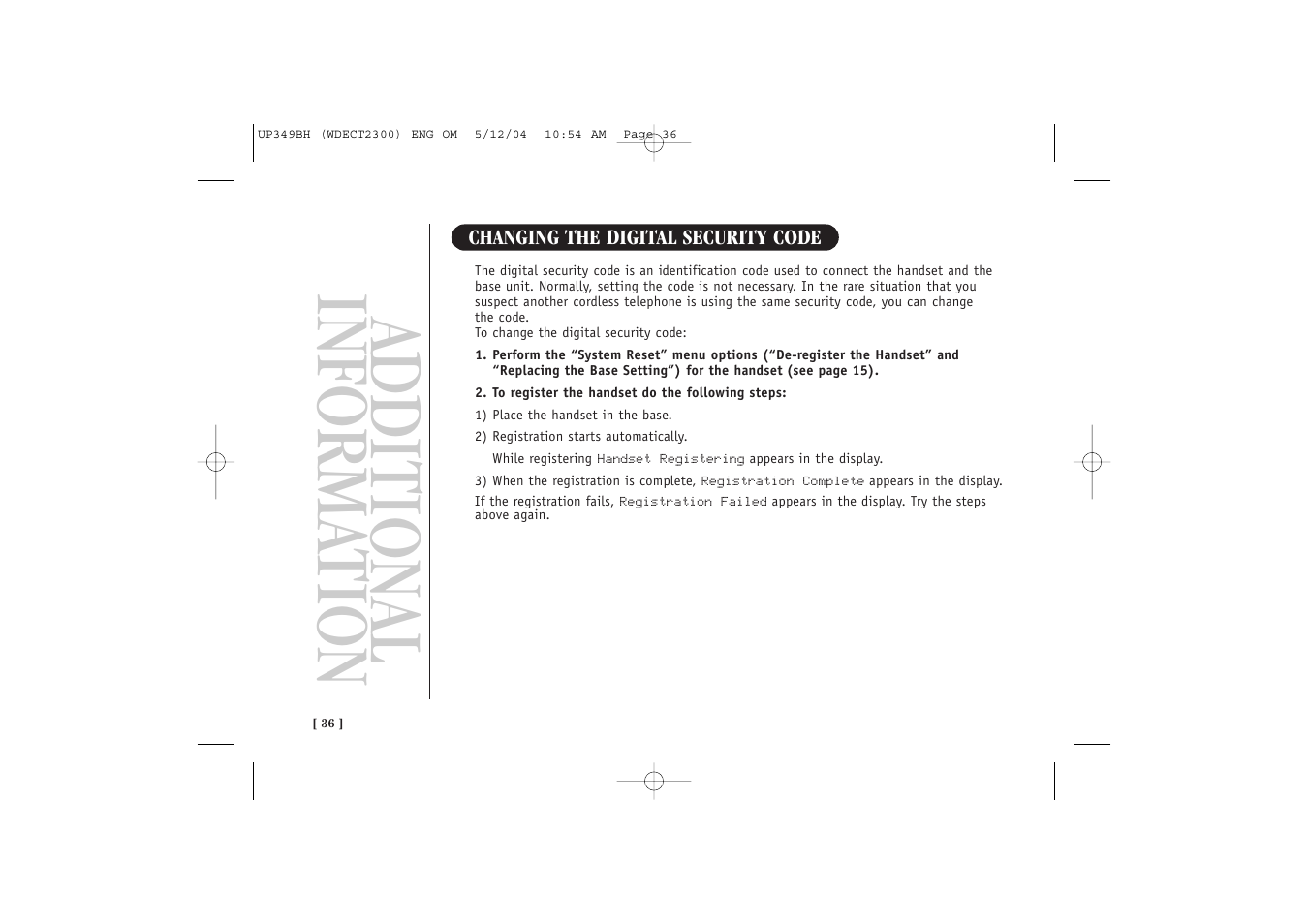 Additional informa tion | Uniden 2300 User Manual | Page 42 / 48