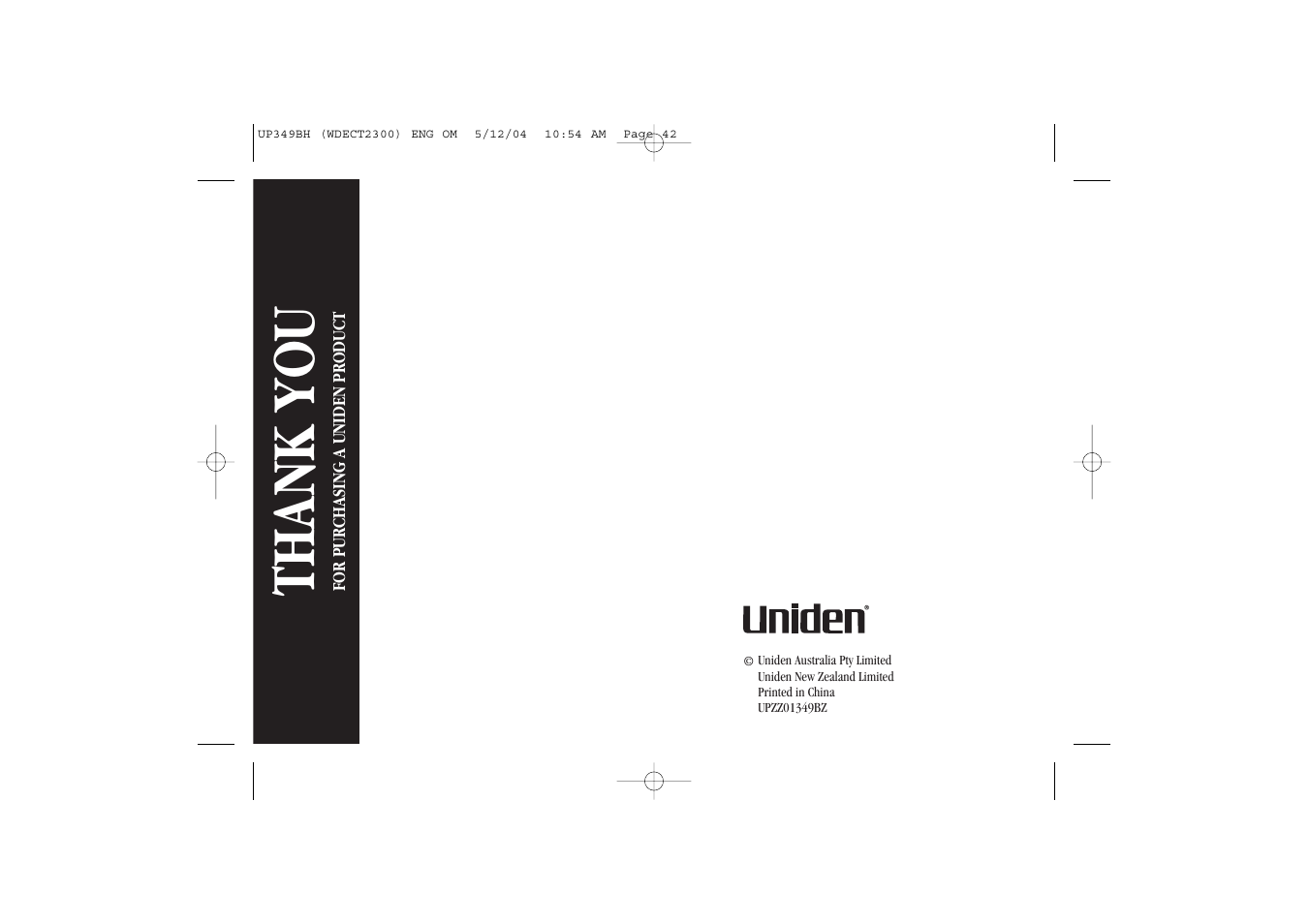 Uniden 2300 User Manual | Page 48 / 48