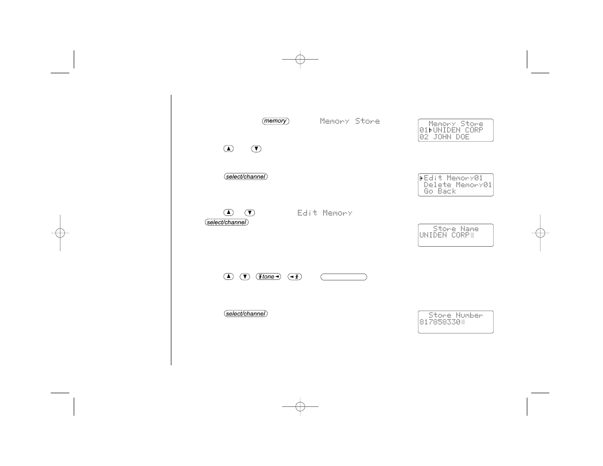 Editing a stored name and/or phone number | Uniden TRU 3465 User Manual | Page 28 / 52