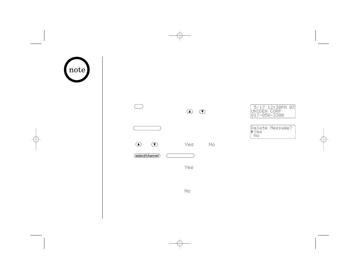 Deleting information from the caller id list | Uniden TRU 3465 User Manual | Page 36 / 52