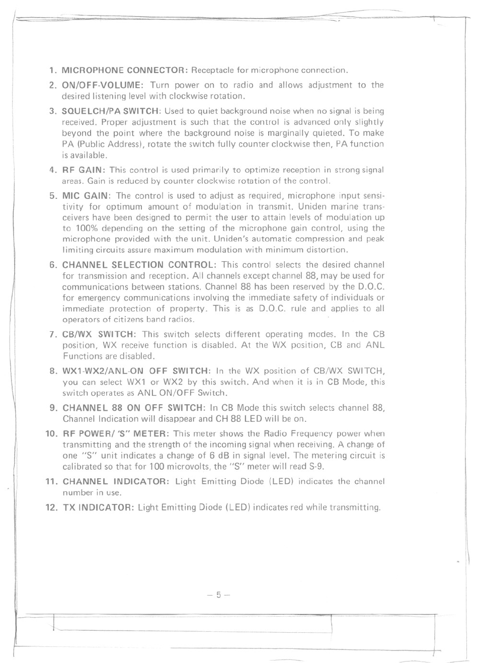 Uniden MC-4300 User Manual | Page 6 / 8