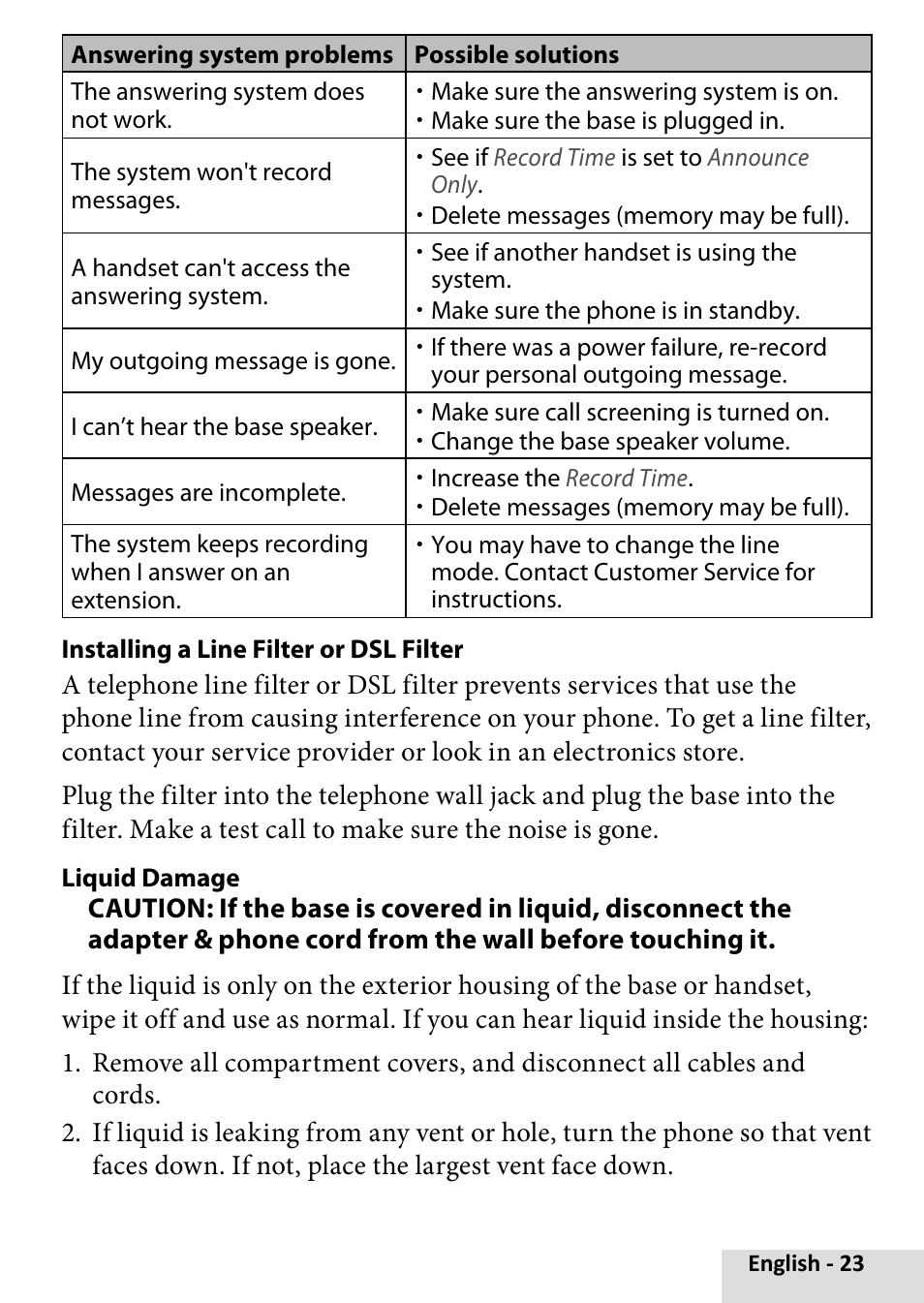 Uniden D2280 User Manual | Page 23 / 28