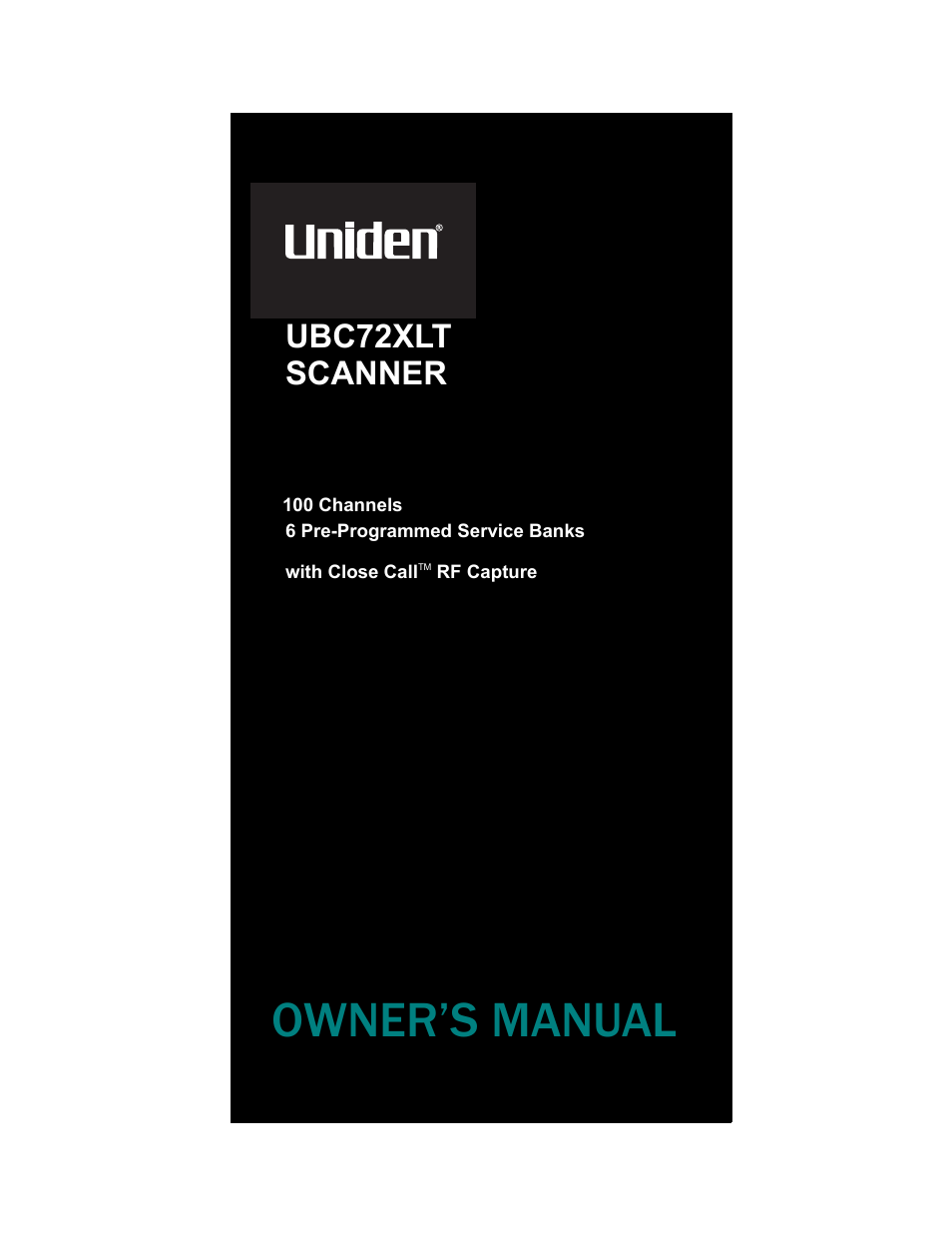 Uniden UBC72XLT User Manual | 56 pages