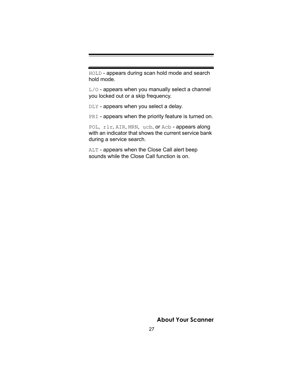 Uniden UBC72XLT User Manual | Page 27 / 56