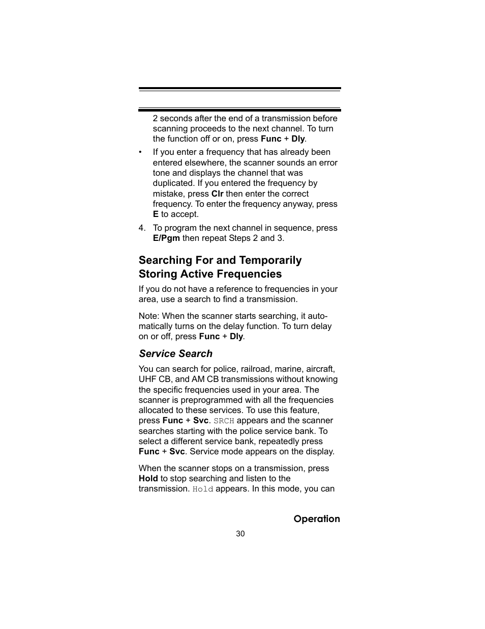 Uniden UBC72XLT User Manual | Page 30 / 56