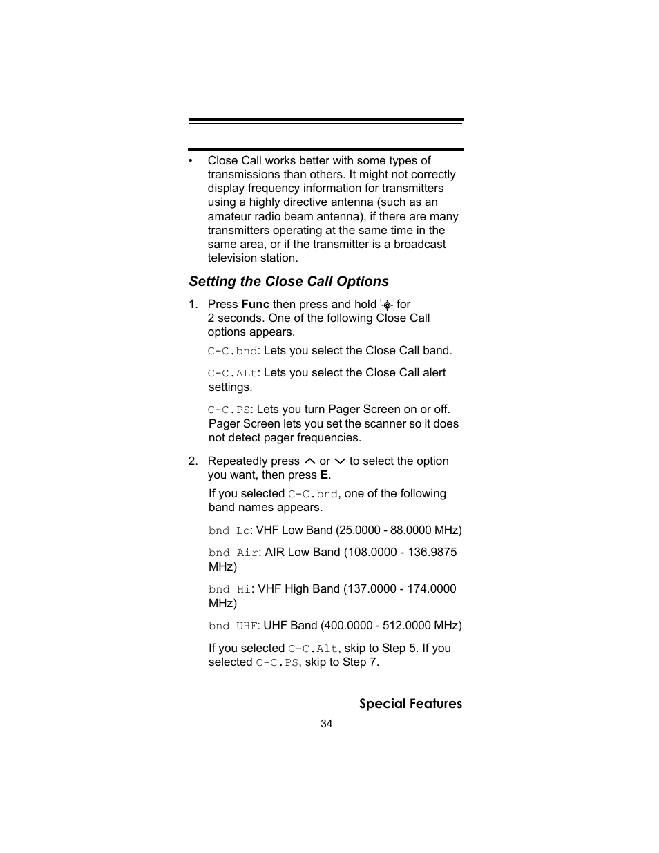 Uniden UBC72XLT User Manual | Page 34 / 56
