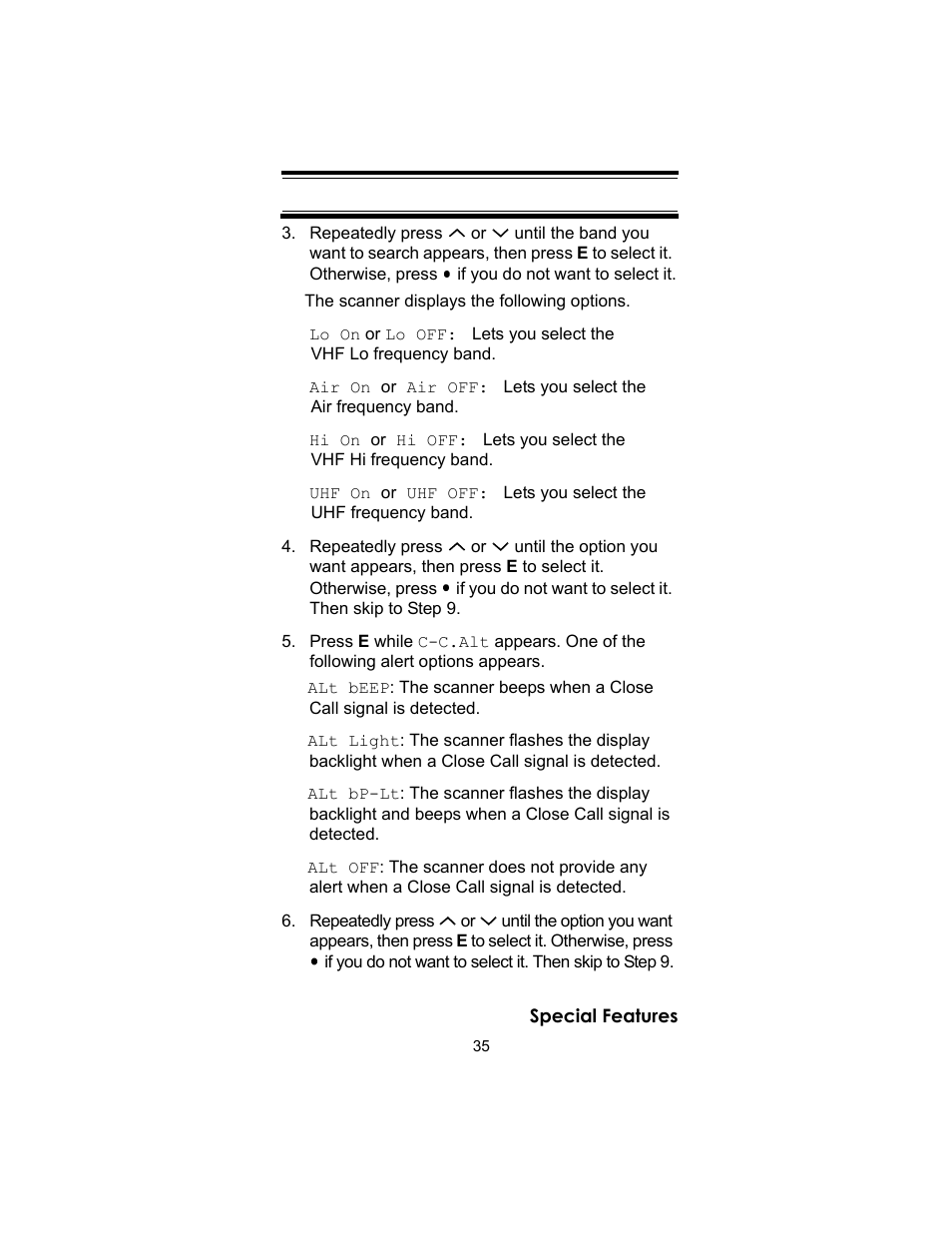 Uniden UBC72XLT User Manual | Page 35 / 56