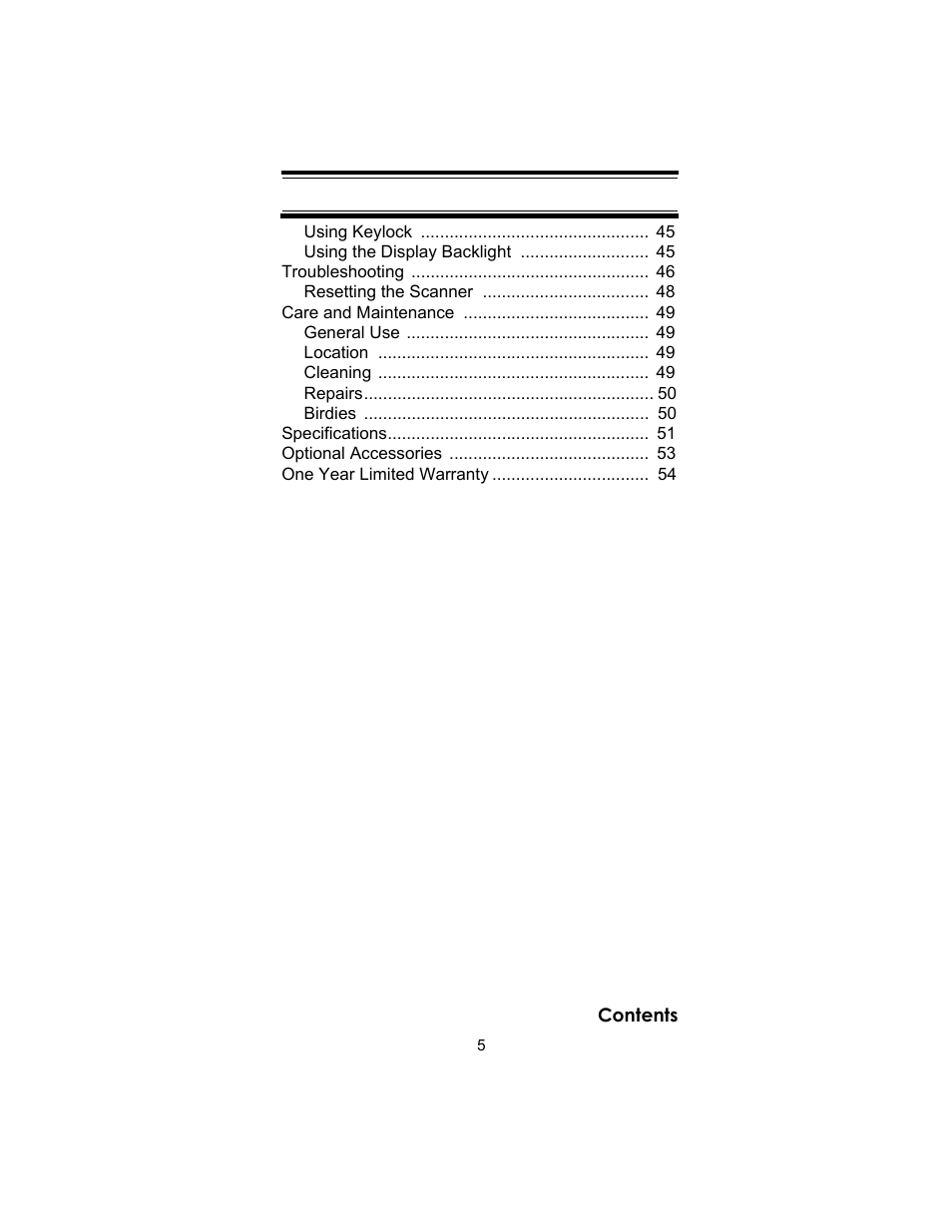 Uniden UBC72XLT User Manual | Page 5 / 56