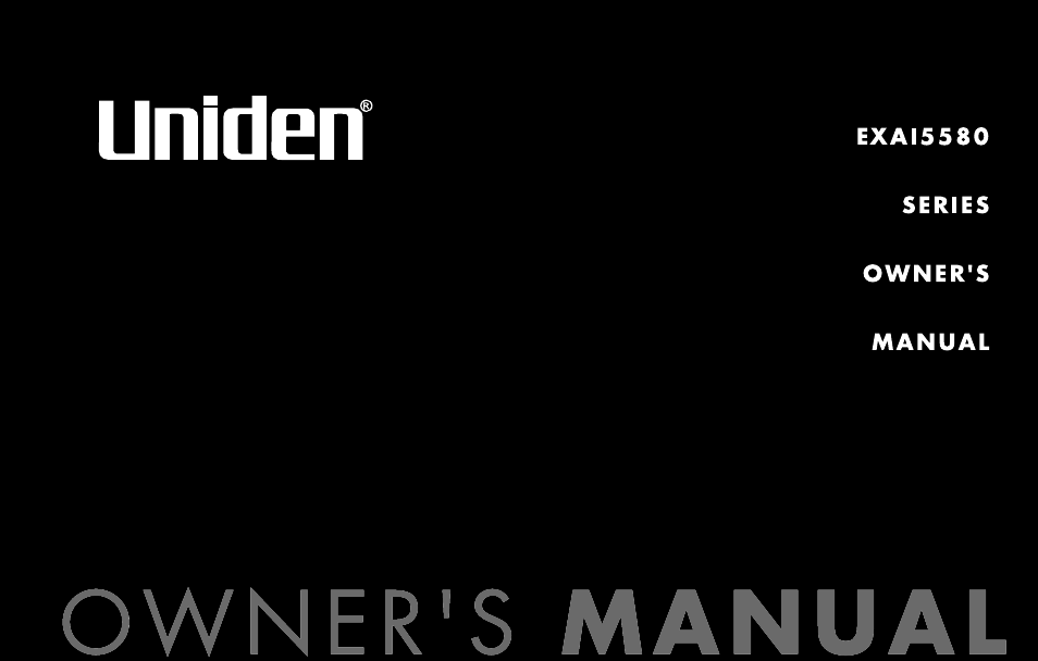 Uniden EXa15580 User Manual | 64 pages