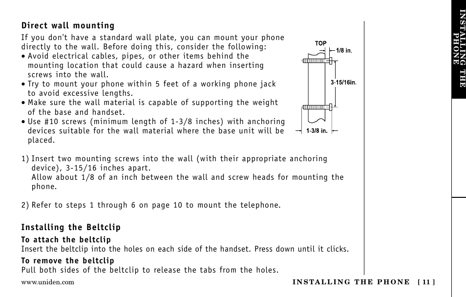 Uniden EXa15580 User Manual | Page 11 / 64