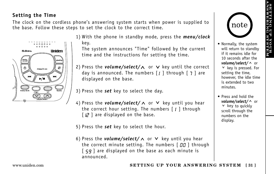 Uniden EXa15580 User Manual | Page 31 / 64