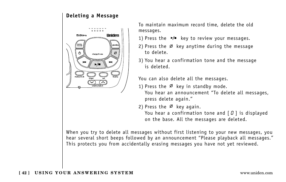 Uniden EXa15580 User Manual | Page 42 / 64