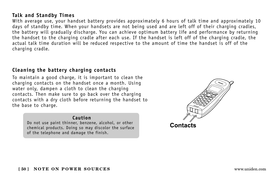 Uniden EXa15580 User Manual | Page 50 / 64